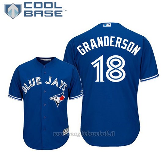 Maglia Baseball Uomo Toronto Blue Jays Curtis Granderson Cool Base Majestic Alterner Royal